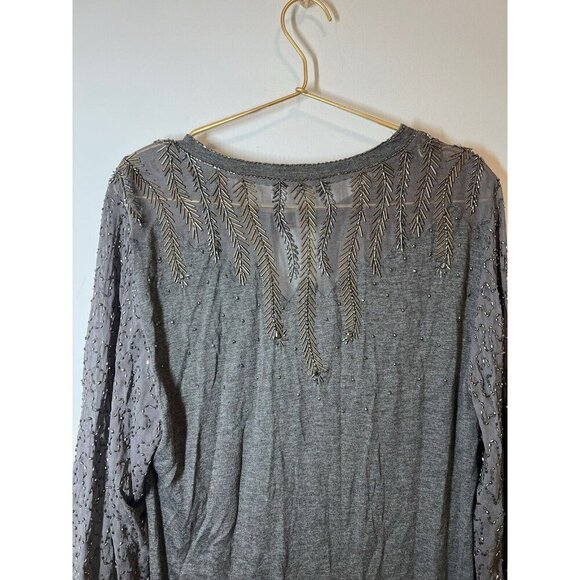 Haute Hippie Gray Bead Drapey Dress Size XS - Picture 6 of 12